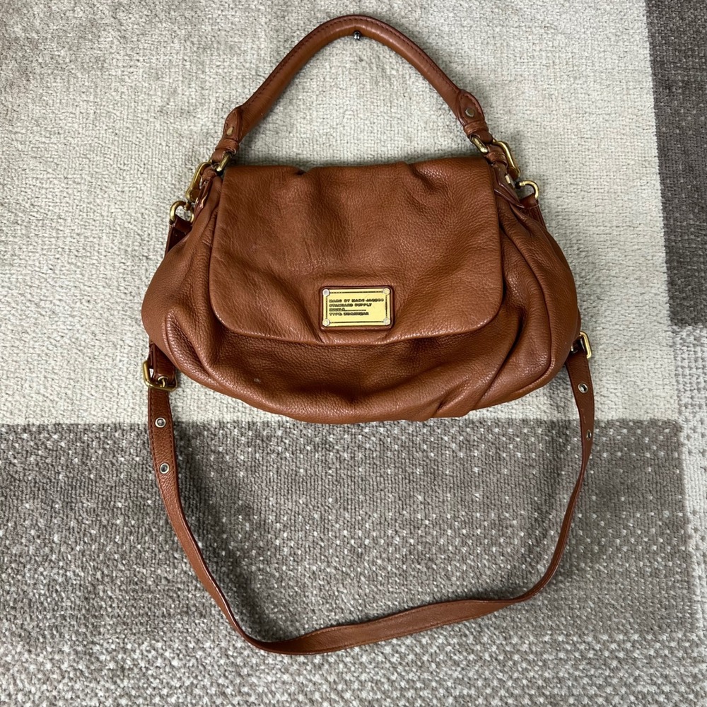 Marc by Marc Jacobs Classic Q Lil Ukita Brown Leather Crossbody‎ Bag Workwear